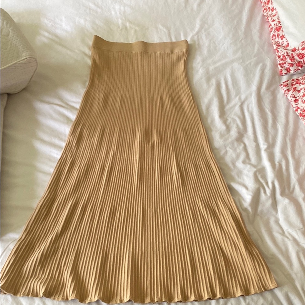 Free People Tan Maxi Skirt